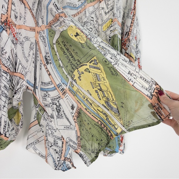 Anthropologie One Hundred Stars Lightweight London Map Kimono - Picture 5 of 9